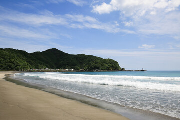 高知県四万十町　興津海水浴場の風景