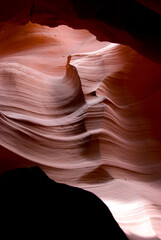 Beautiful texture of amazing sandstone formations in famous Antelope Canyon near the town of Page at Lake Powell, Arizona, USA