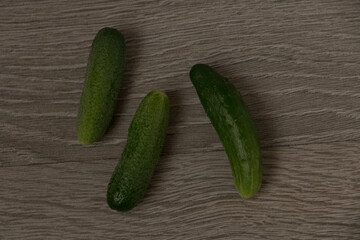 cucumber on a wooden background