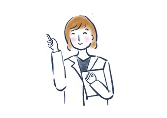 女医　医者　女性　医師　イラスト