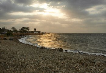 Gray afternoon by the sea.