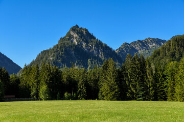 Fototapeta na wymiar Chiemgau Mountains in the morning