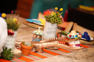 Mexican table Decore for an event.