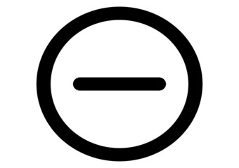 minus vector icon in modern design style for web site and mobile app