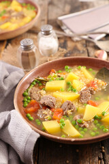 beef stew with vegetable and broth