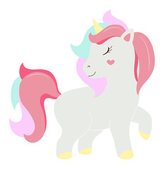 Unicorn Cartoon Clipart Design