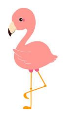 Flamingo Cartoon Clipart Design