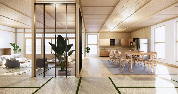 multi function room ideas, japanese room interior design.3D rendering