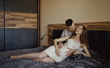 Obraz premium Pregnancy , young family concept