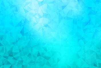 Fototapeta na wymiar Light BLUE vector triangle mosaic background.