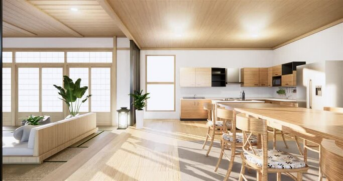 multi function room ideas, japanese room interior design.3D rendering