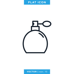 Perfume Icon Vector Design Template. Editable Stroke.
