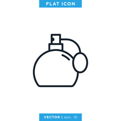 Perfume Icon Vector Design Template. Editable Stroke.