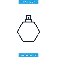 Perfume Icon Vector Design Template. Editable Stroke.