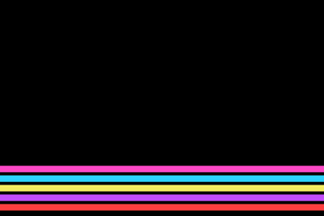 80s colored stripes on the black background
