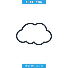 Cloud Icon Vector Logo Design Template.