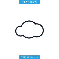 Cloud Icon Vector Logo Design Template.