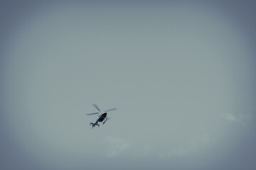 helicopter in the sky