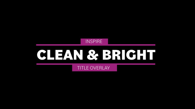 Clean and Bright Inspire Title Overlay