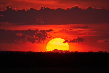 Sun setting, excellent backdrop