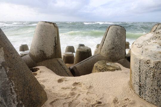 Tetrapods at Hoernum, Sylt, Germany, Europe