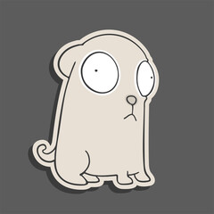 Design of funny dog draw