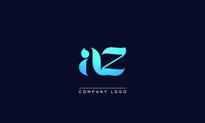 Initials AZ or ZA Logo Creative Template Sign Vector