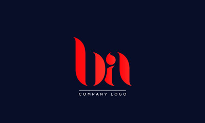 Initial BA or AB Logo Creative Template Sign Vector