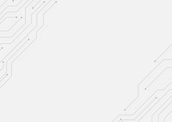 Abstract digital vector background. Line style art texture design concept. Modern geometric technology circuit illustration in grey color. Hi-tech background pattern for business presentation V2
