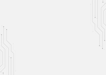 Abstract digital vector background. Line style art texture design concept. Modern geometric technology circuit illustration in grey color. Hi-tech background pattern for business presentation V3