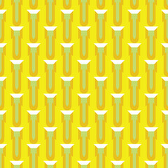 Vector seamless pattern texture background with geometric shapes, colored in yellow, green, white colors.