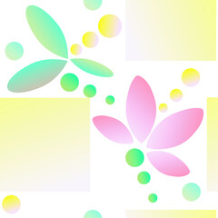 vector illustration of an abstract background with flowers