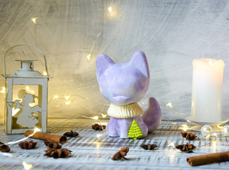 new year fairy fox Yoxi in decorations