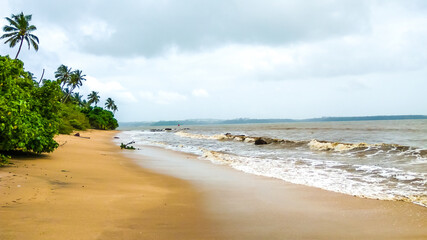 Beautiful Beach with Cloudy Evening at Goa in India