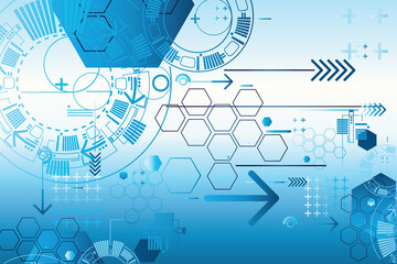 Abstract technology monochrome futuristic background