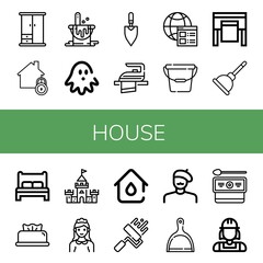 Set of house icons