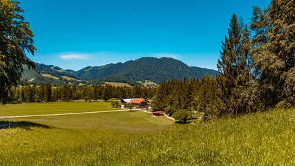 Beautiful alpine view near Ruhpolding, Bavaria, Germany