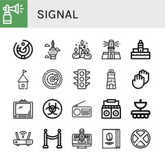 Set of signal icons