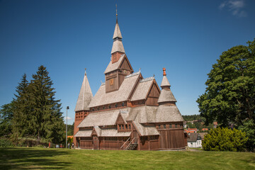 Fototapeta na wymiar Gustav-Adolf-Stabkirche in Goslar, Harz, Niedersachsen 