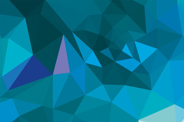 Fototapeta premium Abstract blue vivid triangle geometrical background, vector Illustration