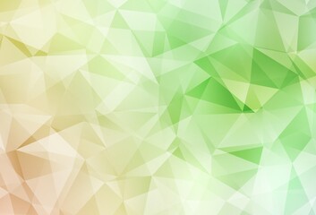 Obraz premium Light Green, Red vector abstract polygonal pattern.