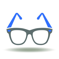 Glasses Icon Vector. Vision Eyesight Logo. Spectacles Sunglasses Fashion Symbol. Optical Focus Sign.