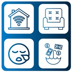 comfort simple icons set