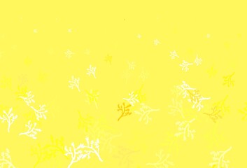 Light Orange vector doodle pattern with branches.