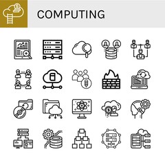 Set of computing icons