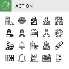 Set of action icons