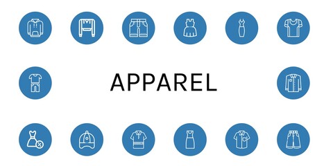 apparel icon set