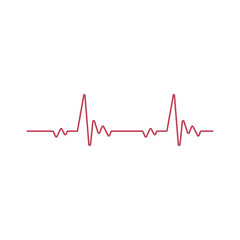 Heart beat, heartbeat monitor pulse line art icon for medical apps and websites EPS Vector
