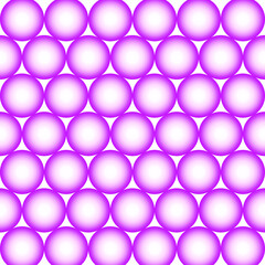 Pattern of many pink balls on a white background. Vector image.