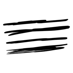 Set of handmade, hand drawn underline strokes isolated on white background EPS Vector 